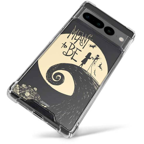 Disney The Nightmare Before Christmas Jack and Sally Meant to Be Google Pixel 7 Pro Clear Case